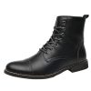 Bottines Homme Cuir Marron Lacets – Image 6