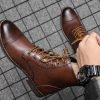 Bottines Homme Cuir Marron Lacets – Image 9