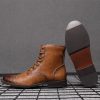 Bottines Homme Cuir Marron Lacets – Image 3
