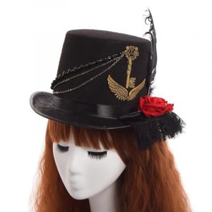 Chapeau Haut de Forme Gothique Steampunk pour Femme