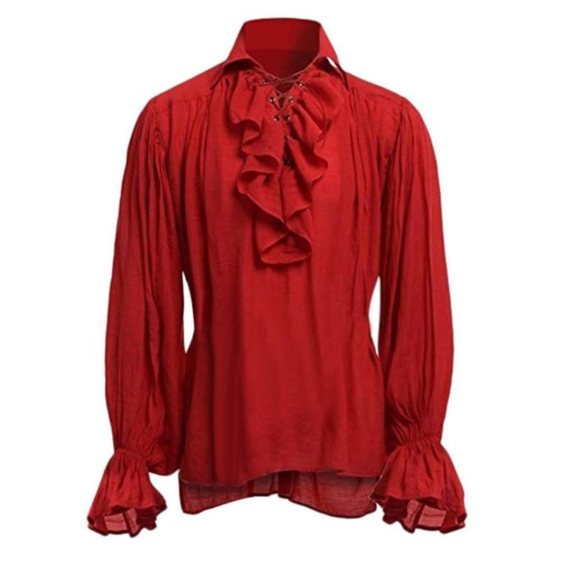 Chemise Rouge Steampunk Homme