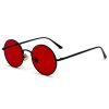 Lunettes de Soleil Vintages Rouges Rondes