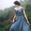 Robe Époque Victorienne Bleue – Image 2